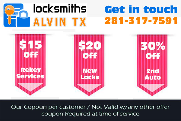 Locksmiths Alvin TX Coupon
